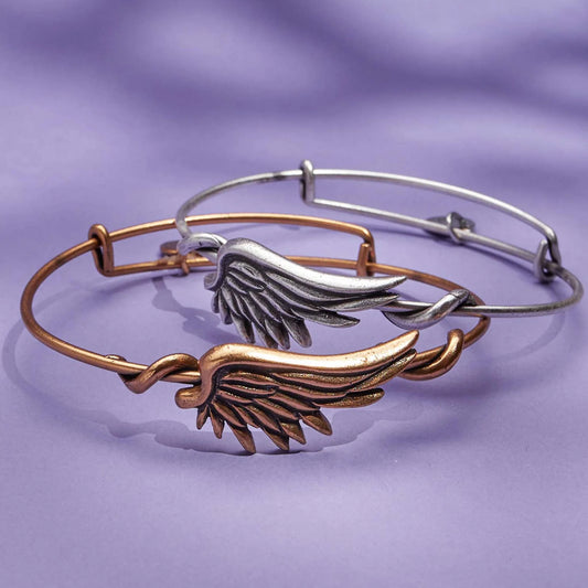 Angel Wing Expandable Bangle Bracelet