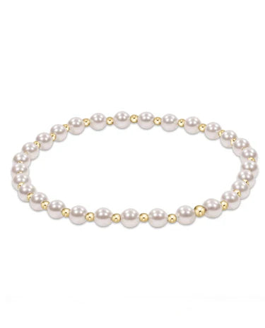 Enewton Classic Grateful Pattern 4mm Bead Bracelet - Pearl