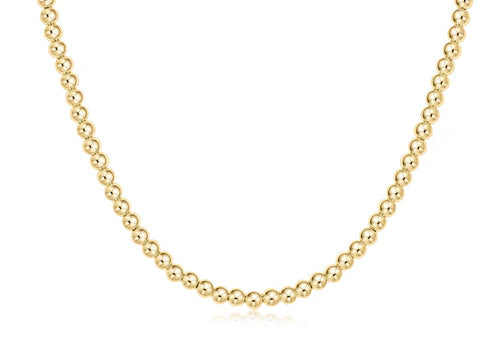 17" CHOKER CLASSIC GOLD 4MM BEAD