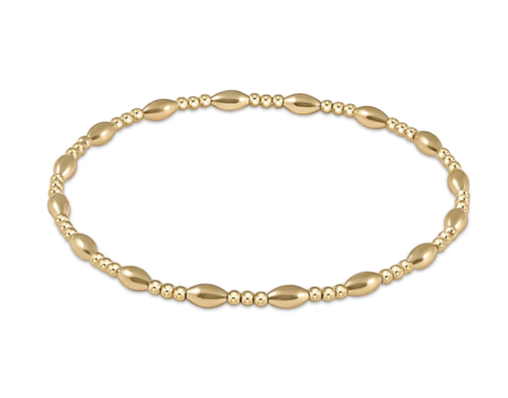 enewton harmony sincerity pattern 2mm bead bracelet - gold