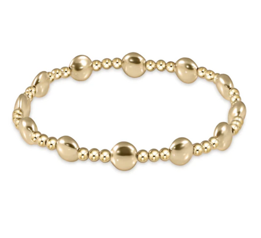 enewton honesty gold sincerity pattern 6mm bead bracelet - gold