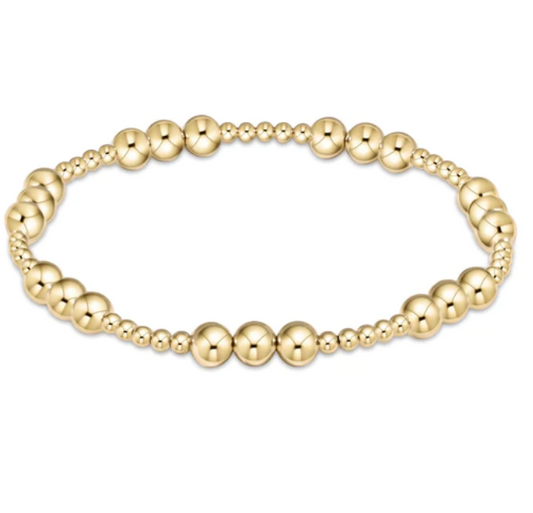 enewton classic joy pattern 5mm bead bracelet - gold