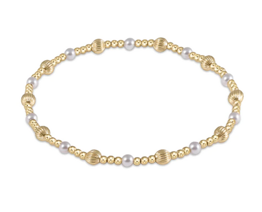 enewton dignity sincerity pattern 4mm bead bracelet - pearl
