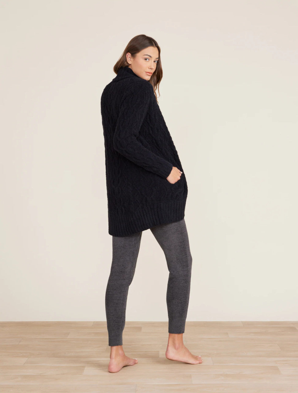 Barefoot Dreams CozyChic® Cable Shawl Cardigan