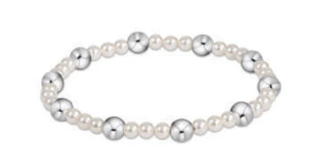 Enewton - Sincerity Pattern 4mm Pearl Bead Bracelet - 6mm Sterling