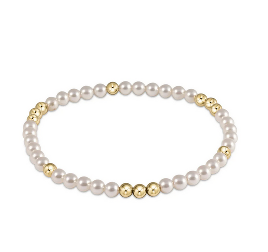 Enewton Worthy Pattern 3mm Bead Bracelet - Pearl