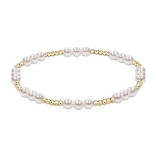 Enewton 6.25" Classic Joy Pattern 4mm Bead Bracelet - Pearl