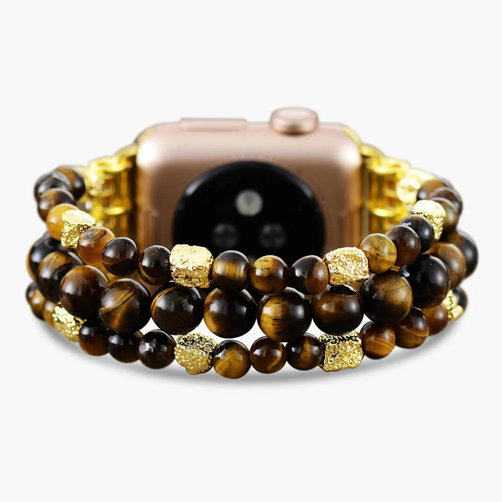 Tiger Eye Gleam Stretch Apple Watch Strap