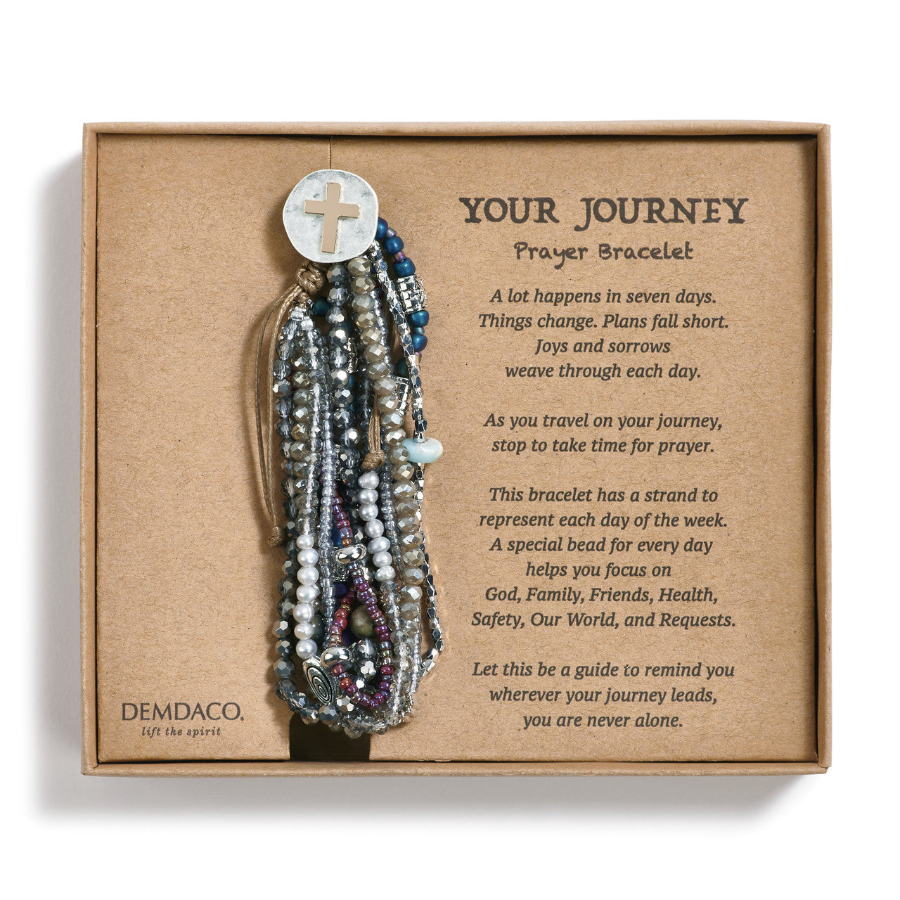 Your Journey Prayer Bracelet, Gray